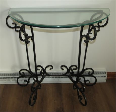 Glass Top Side Table