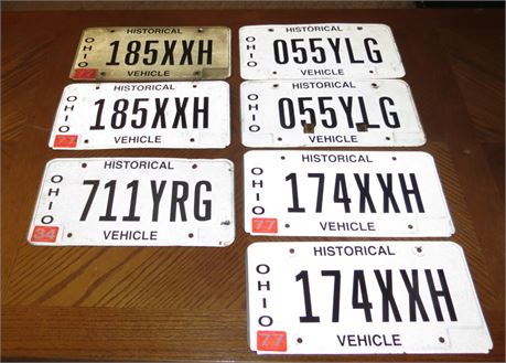 Ohio Historical License Plates