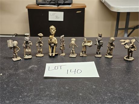 Tribal African Ashanti Bronze/Brass Mixed Figurines - Different Sizes & Themes