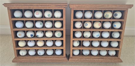 Souvenir Golf Balls W/Display Shelving