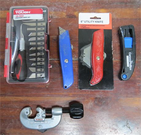 Utility Knives, Hyper Tough Precision Knife Set, Rigid Tubing Cutter
