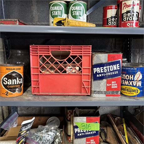 Shelf Cleanout - Cans Loaded with Parts (Nuts/Bolts/Screw), Nails and More