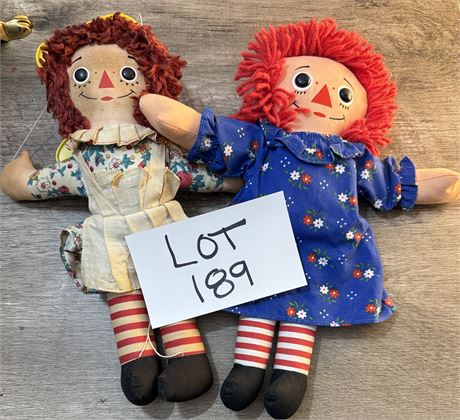 1960s Raggedy Ann Doll Marionette Puppet & 1980s Raggedy
