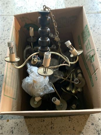 Lot Of Wall Sconce/Chandelier Fixture Parts