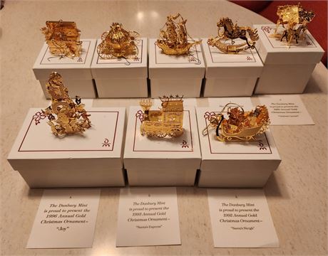 Danbury Mint Gold Ornaments