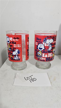 1965 Peanuts Characters Drinking Glasses