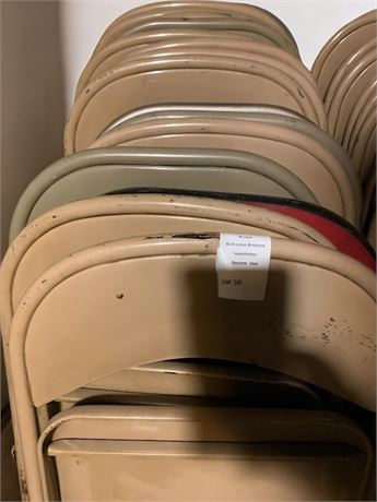 Metal Multipurpose Folding Chairs Lot of 17