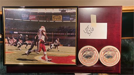 Redskins Photo & Jacobs Field Coasters