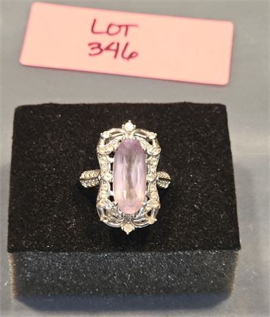 Sterling 925 Lavender Topaz Ring Sz 10