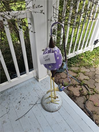 Yard Art Metal Bird Decor