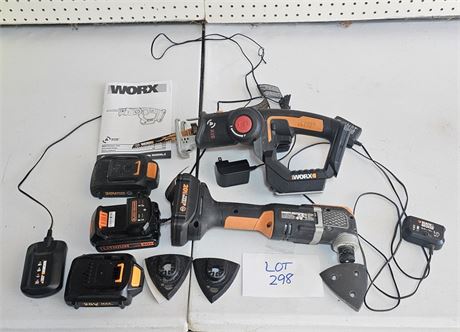 Worx Power Tools- Jig Saw, Batteries & More