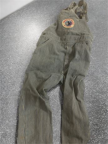 Thomas the Tank Engine Train Engineer Striped Carpenter Bib Overalls - Kids 6R