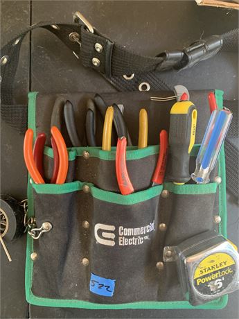 Commercial Electric Tool Pouch Loaded With Tools