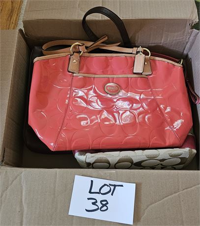 Salmon Pink Coach Purses & Stone Mountain Hunnington Purse