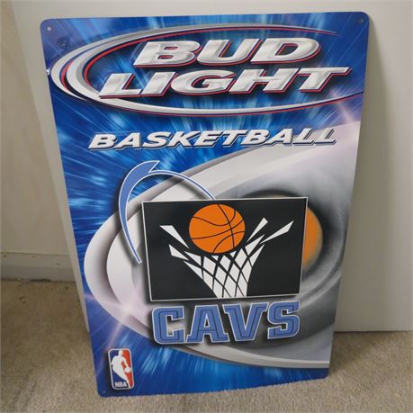 Bud Light/Cavs Tin Sign