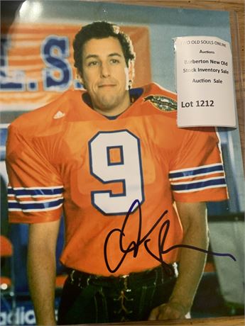 Autographed Photo Adam Sandler Bobby Boucher # 9 From Movie The Water Boy (1998)
