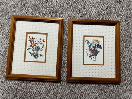 Framed and Signed Floral Art