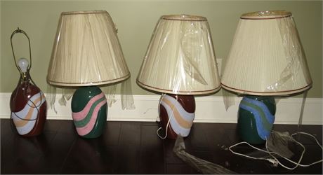 Assorted Painted Lamps