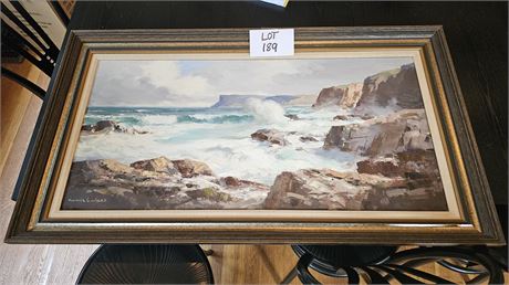 Signed Maurice S. Wilks "North East Wind" Antrim Coast