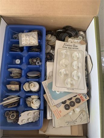 Vintage Buttons - Mother of Pearl & Others by Fashion-Tone, Home IS WEAR & More