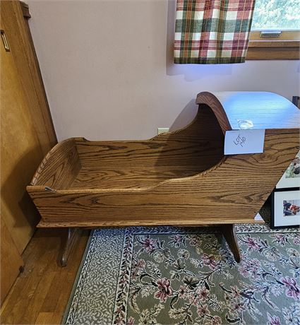 Solid Wood Baby Cradle