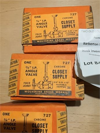 Wolverine Brass Works Angle Valves & Closet Supplies & More