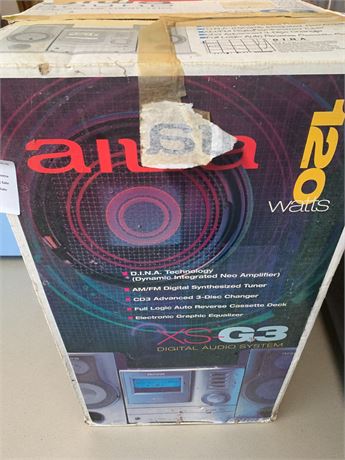 Aiwa Digital Audio Stereo System Model XS-G3 In Original Box