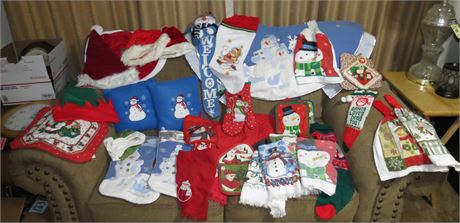 Christmas Towels, Oven Mitts, Stockings, Tree Skirt