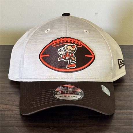 New! Cleveland Browns New Era Historic Sideline Stretch Fit Hat - L/XL