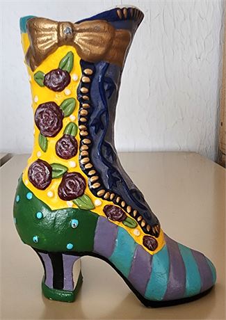 Handpainted Cast Iron Boot