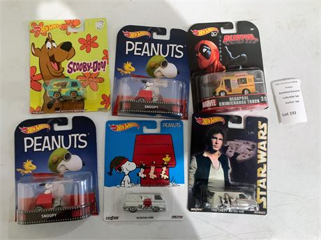 Hot Wheels Pop Culture and Retro Entertainment Cars - Dead Pool, Star Wars