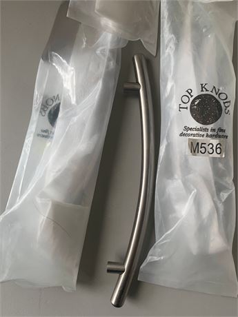 Top Knobs M536 Brushed Nickel Curved Cabinet Pulls From Nouveau II Collection