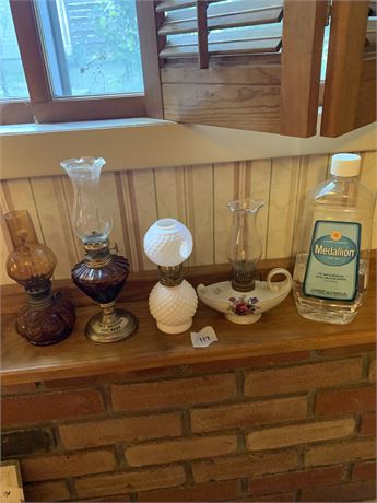 Vintage Oil Lamp Lot