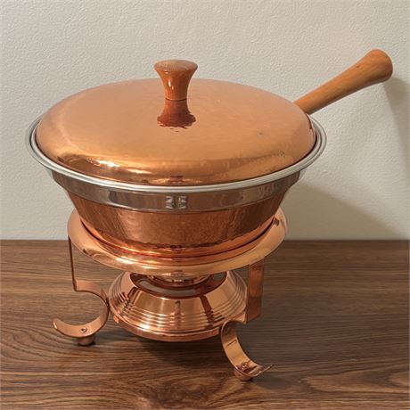 Mid-Century Copper Chafing Dish - Like New!