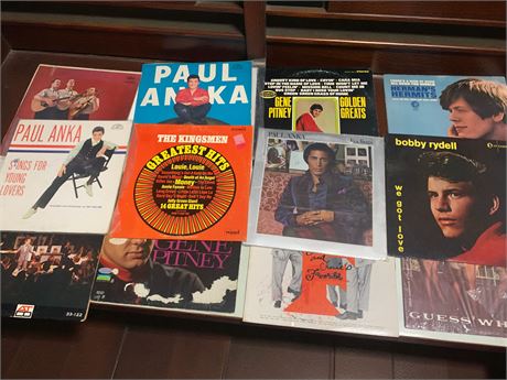 The Kingsmen, Bobby Rydell, Paul Anka, Gene Pitney, Herman Hermits Album Lot