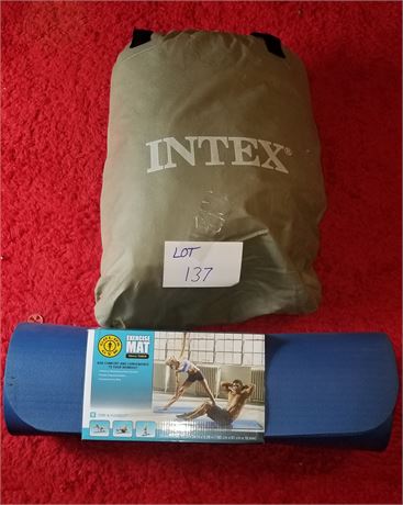 Intex Full Size Blow-Up Mattress & Exercise Mat