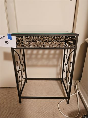 Metal & Glass Top Table