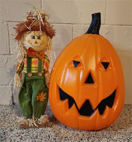 Pumpkin Blowmold, Scarecrow