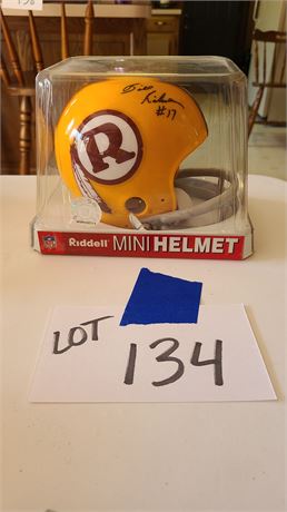 Collectible Signed Redskins Billy Kilmer Mini-Helmet