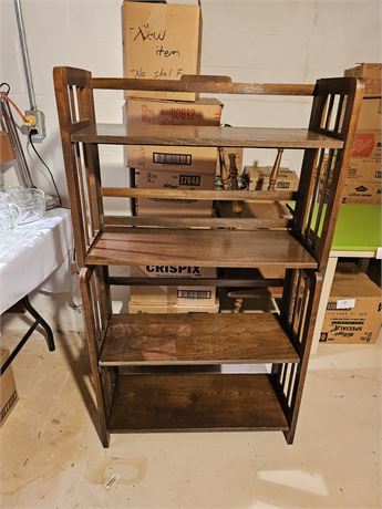 Folding Wood Bookshelf