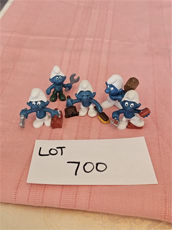 Original Vintage PVC Schleich Peyo Mixed Figurines Lot - 1980's Dates, Sizes