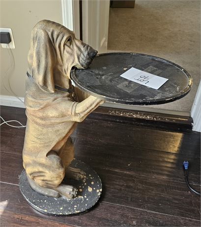 Vintage 1998 "Sir Hawthrone" Hound Dog Butler Serving Table