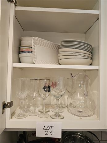 Cupboard Cleanout- Wine Glasses, Mixed Bowls & More