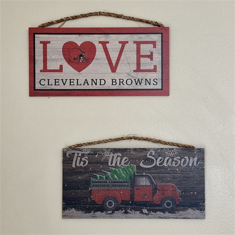 Cleveland Browns Decorative Wall Plaques - 12" x 6"