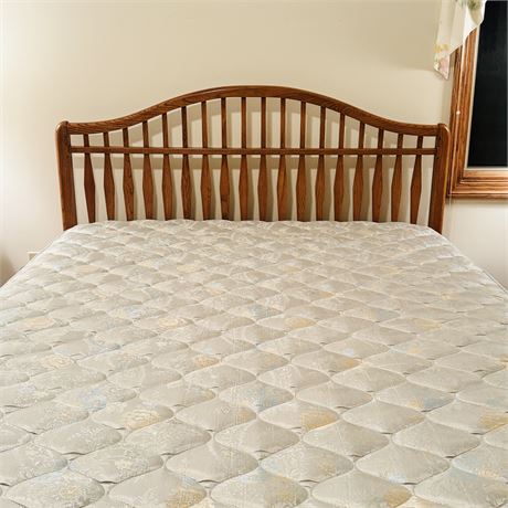 Stanley Furniture Queen Headboard + Sealy Mattress and Boxspring Set