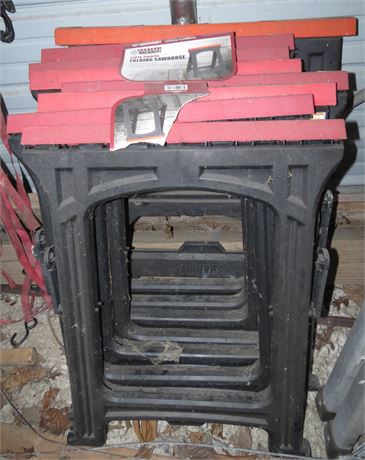 8 Folding Plastic Sawhorses