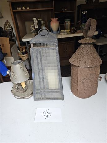 Punch Tin Candle Holder / Punch Tin Lamp & More