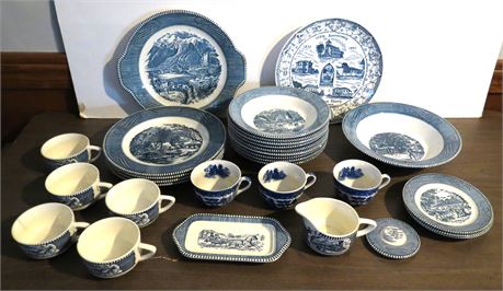 Assorted Blue Dishes