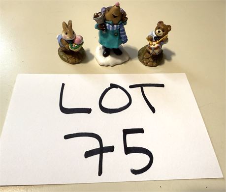 Wee Forest Folk Figurines - Bear, Mole, Bunny