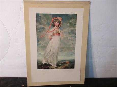 Vintage " Princess" 1929 Sir Thomas Lawrence 8" X 12" Picture